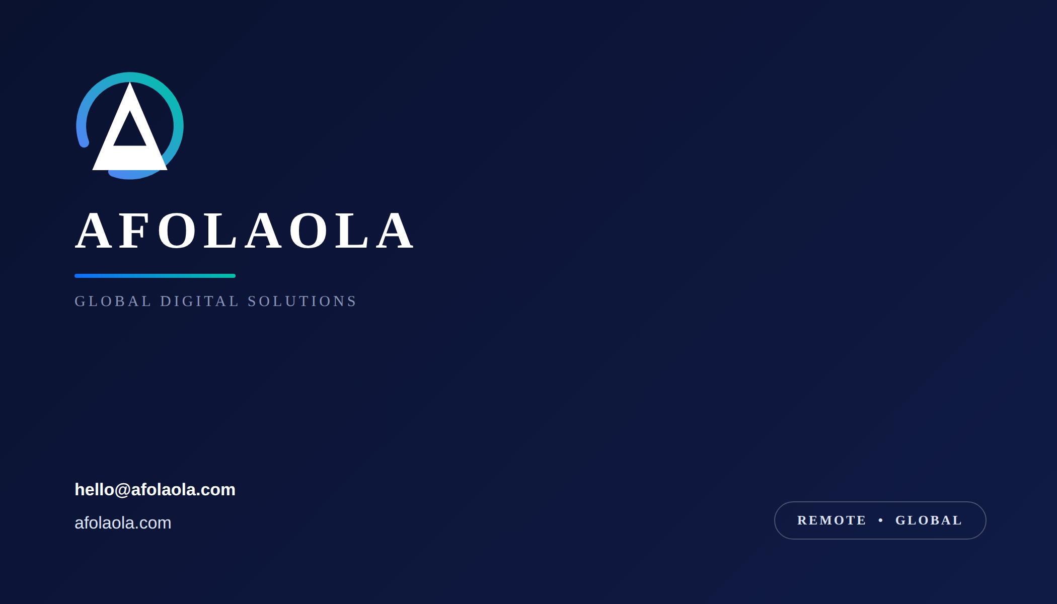 AFOLAOLA business card